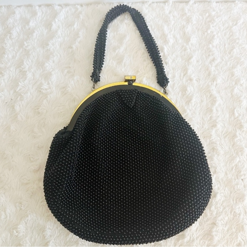 Vintage Beaded Black Purse